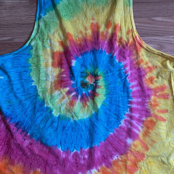 NWT Spencers XL Tie Dye Tank Top Suns Out Guns Out Rainbow Pride Festival Tee - Picture 8 of 8